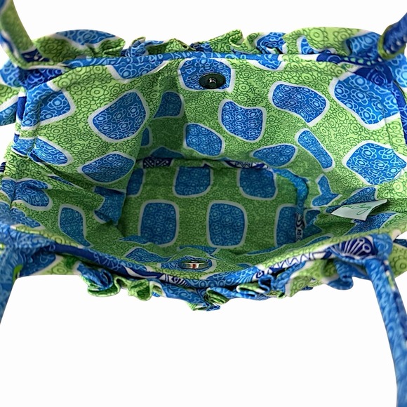 Vera Bradley Lily Doodle Daisy Ruffled Mini Purse Y2K Retired Print 2012 New - Picture 14 of 16